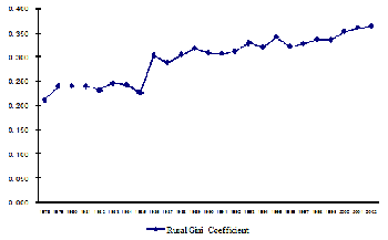 Rural income inequality in China, 1978–2002 (Gini coefficient)