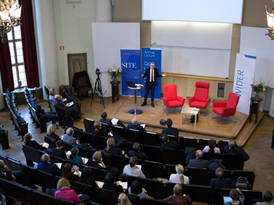 View of the lecture Photo: UNU-WIDER / Johan Jeppsson