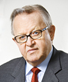 Pressphoto of President Martti Ahtisaari (2007). Photo: Janne Mikkilä