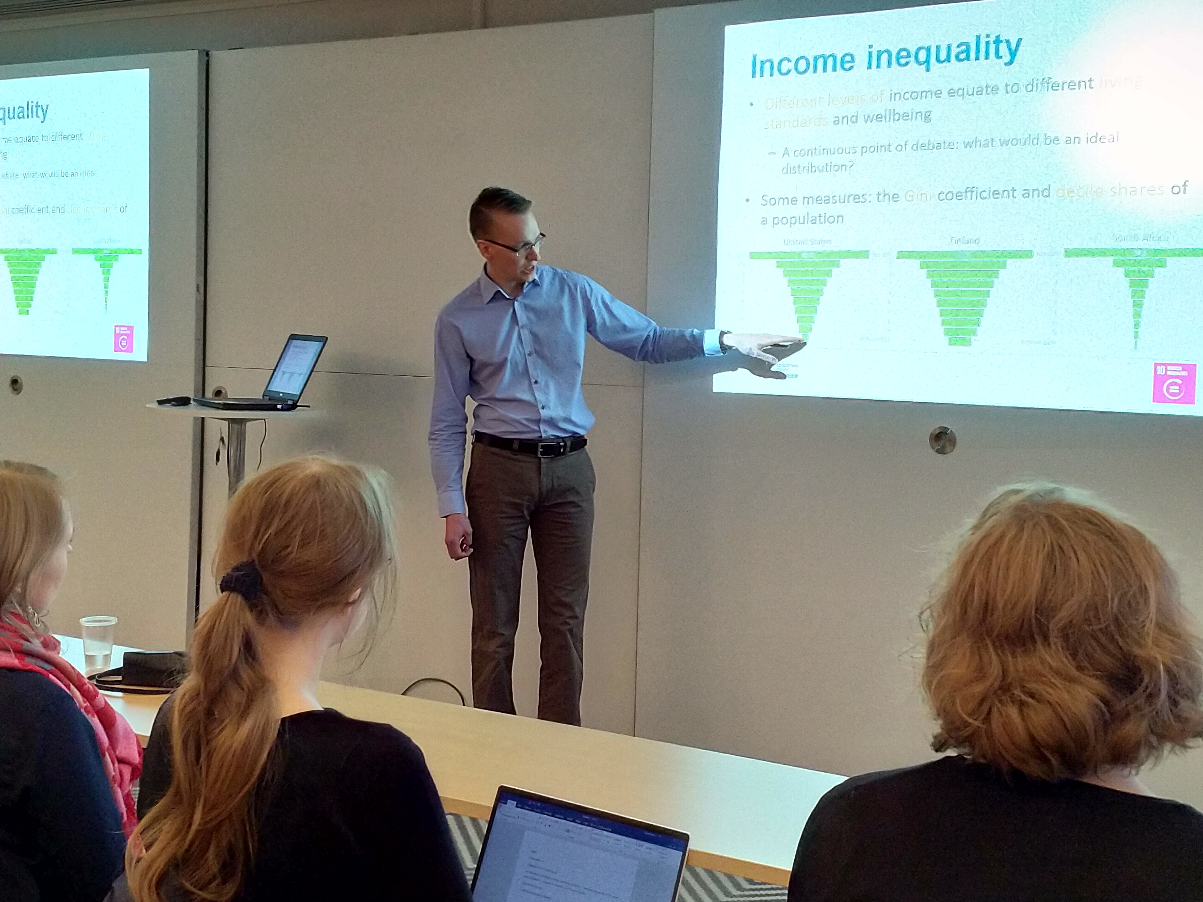 Antti presenting on Data for Development