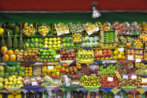 Fruits in Sao Paulo fruit-marketplace. © Florian Meyer