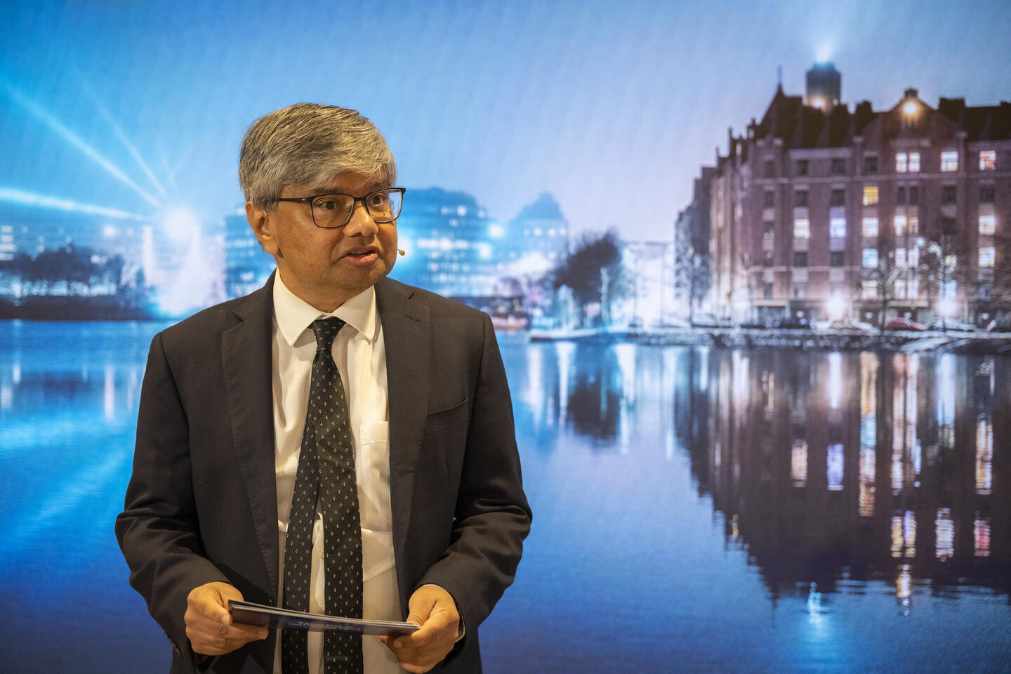 Kunal Sen at the Sustainable cities discussion forum in May 2023. Photo: Ilkka Ranta-aho