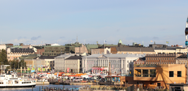View of Helsinki market square, taken from the UNU-WIDER office.