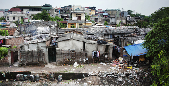 21 June, 2011 - Hanoi, Vietnam - Urban slum in Hanoi: Almost half the world — over three billion people — live on less than $3.00 a day. © Kibae Park/UN Photo